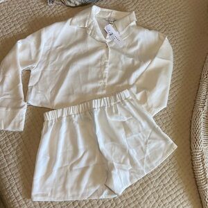 Top Shop White Pajama Set